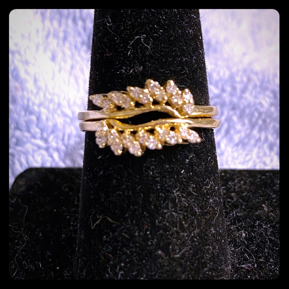 14k yellow gold diamond rings